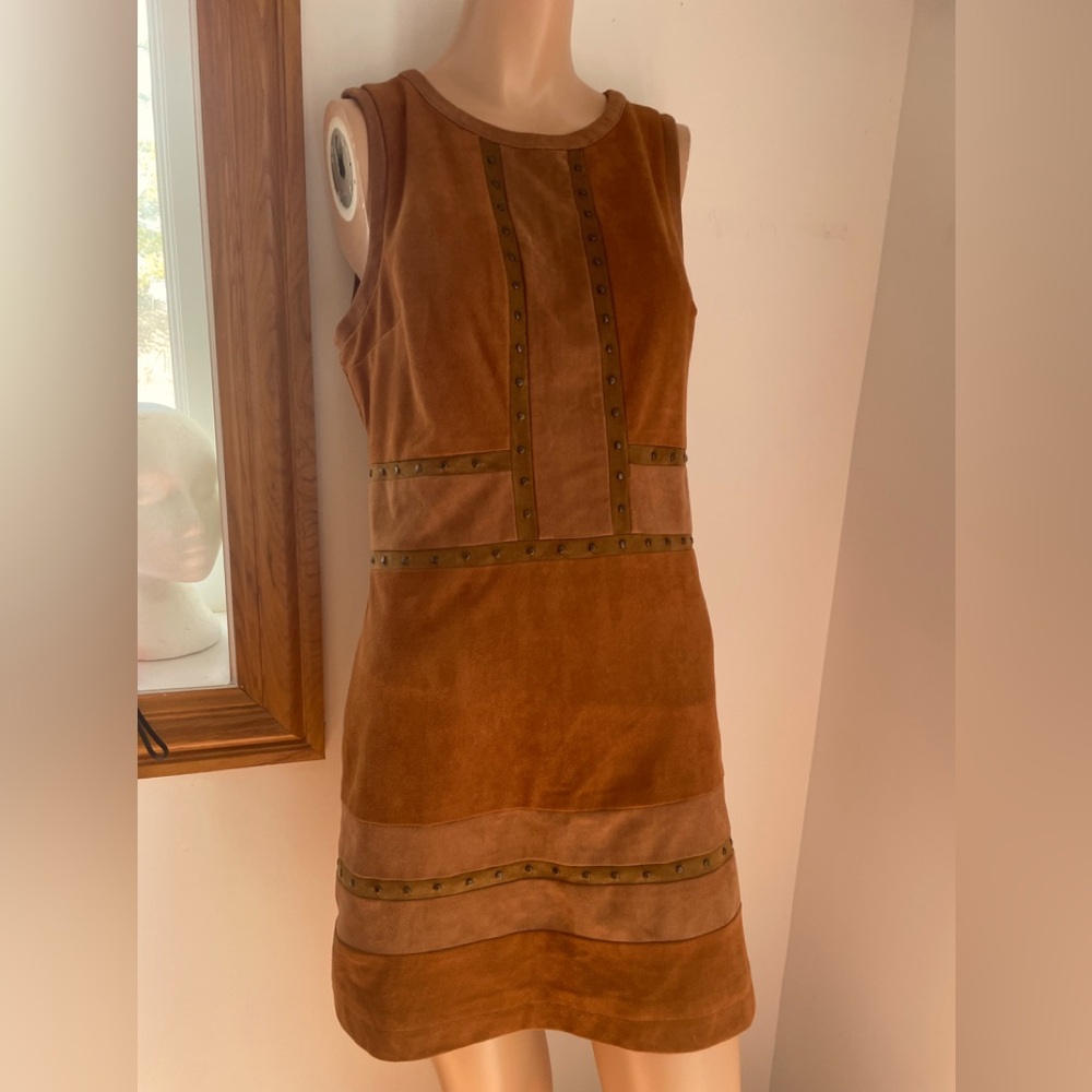 Fits M suede look gorgeous rivet dress gladiator goddess